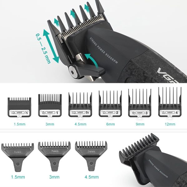ست  سه قلو ماشین اصلاح کامل مو وی جی آر VGR-640 S3 - تصویر 2